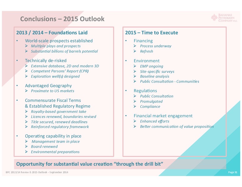 Shareholder Meeting – Bahamas Petroleum – slide 30