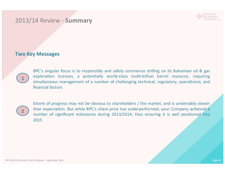 Shareholder Meeting – Bahamas Petroleum – slide 32