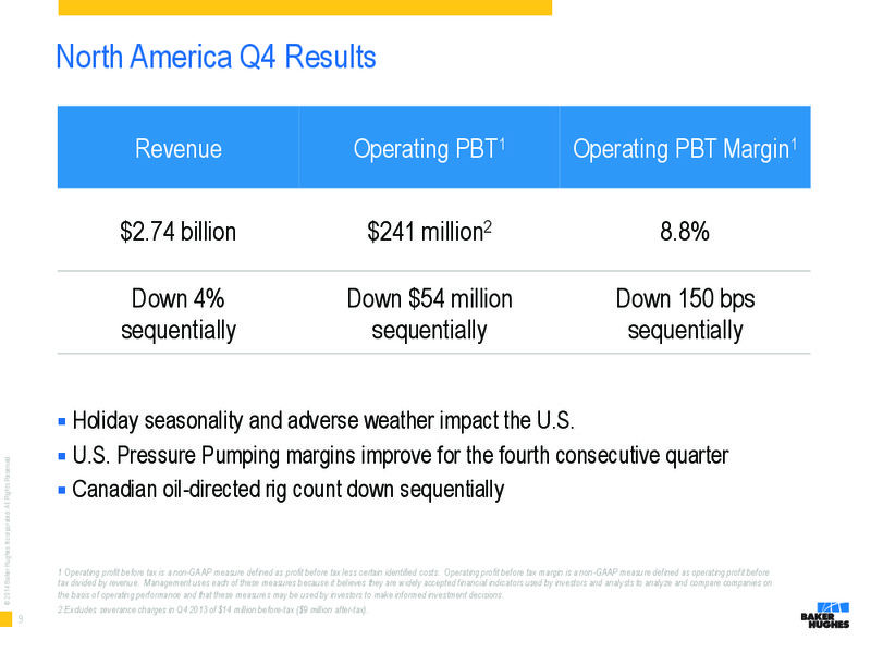 Earnings Conference Call Q4 2013 – Baker Hughes – slide 8