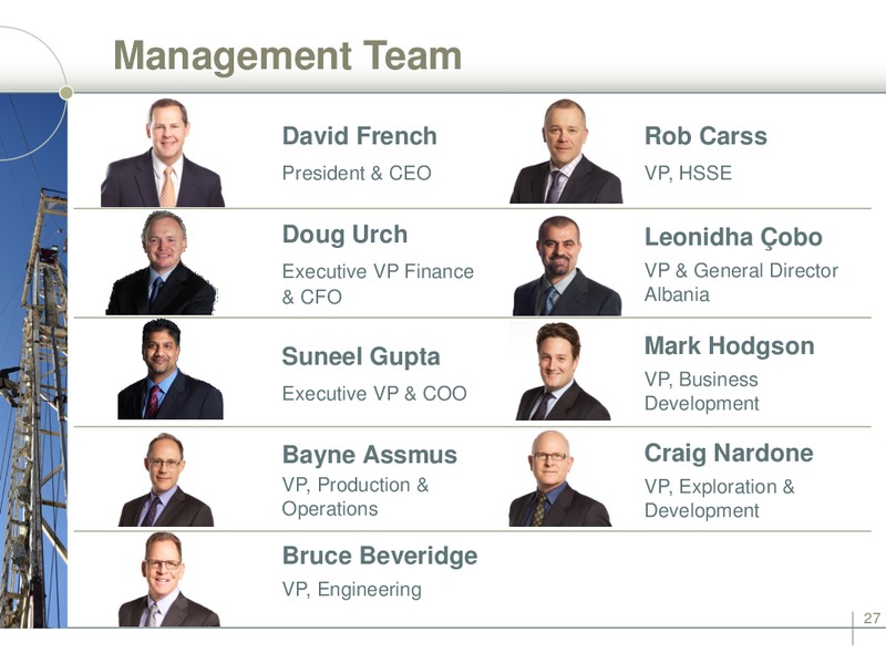 CORPORATE PRESENTATION – Bankers Petroleum Ltd. – slide 26