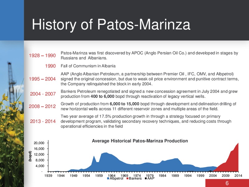 JANUARY 2015 CORPORATE PRESENTATION – Bankers Petroleum Ltd. – slide 5