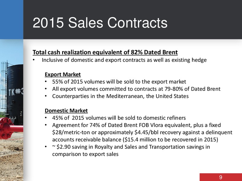 JANUARY 2015 CORPORATE PRESENTATION – Bankers Petroleum Ltd. – slide 8