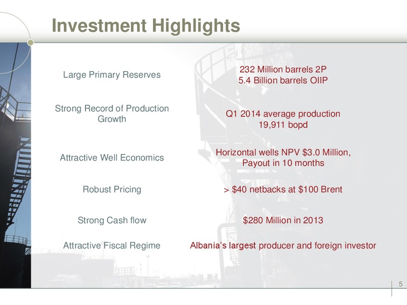 Corporate Presentation – Bankers Petroleum Ltd. – slide 4