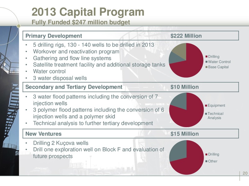 Corporate Presentation – Bankers Petroleum Ltd. – slide 19