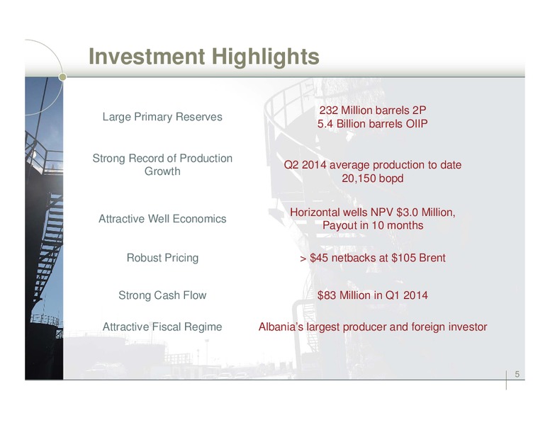 Corporate Presentation – Bankers Petroleum Ltd. – slide 4