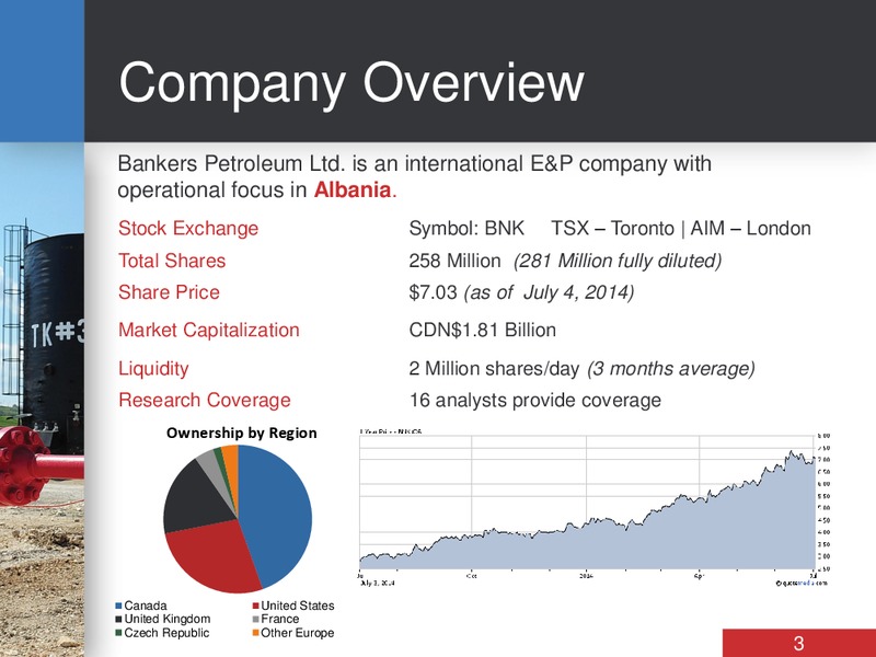Corporate Presentation – Bankers Petroleum Ltd. – slide 2