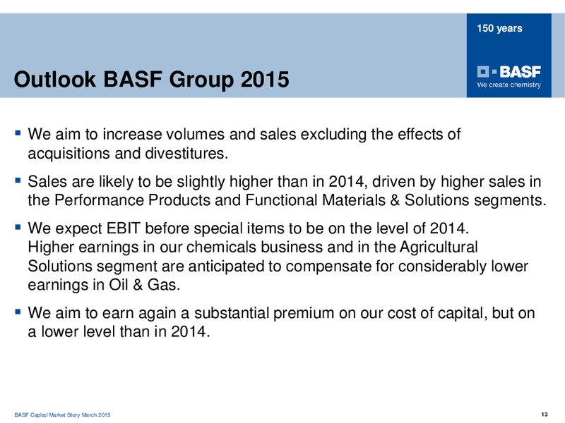 March 2015 Switzerland Roadshow – Basf Se – slide 12