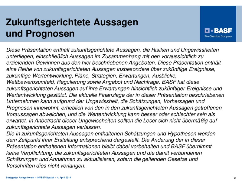 Investor Presentation – Basf Se – slide 2