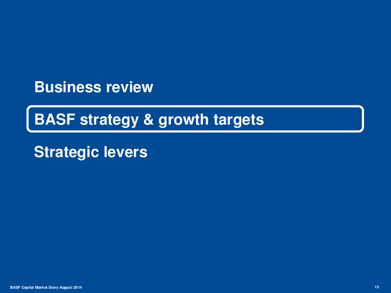 Capital Market Story – Basf Se – slide 14