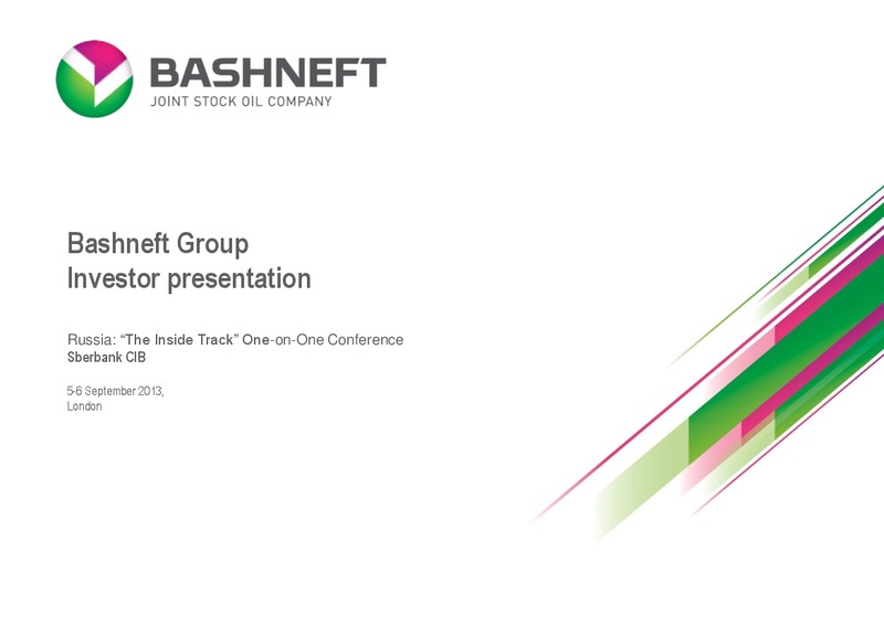 Investor presentation – Bashneft – slide 1