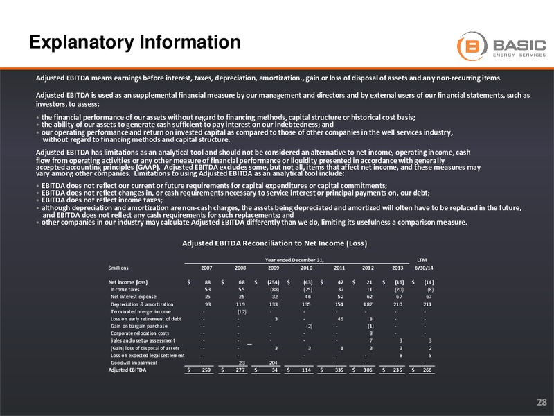 ENERCOM OIL GAS CONFERENCE – Basic Energy Services Inc. – slide 27