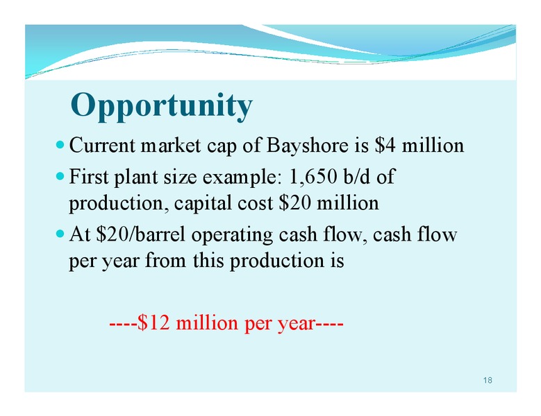 Investor Presentation – Bayshore Petroleum Corp. – slide 17