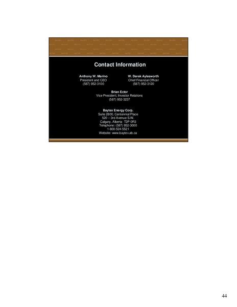 BMO Capital Markets Unconventional Resource Conference – Baytex Energy Corp. – slide 43