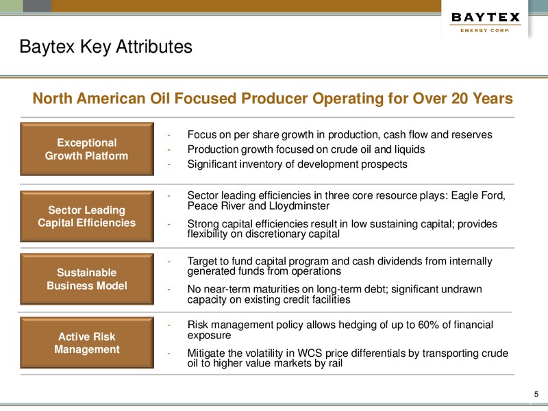 Investor Presentation – Baytex Energy Corp. – slide 2