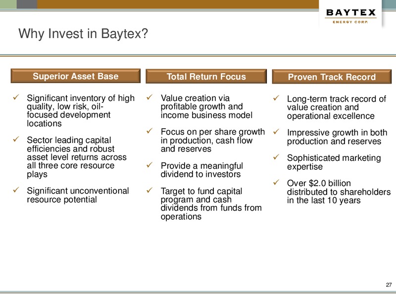 Investor Presentation – Baytex Energy Corp. – slide 24