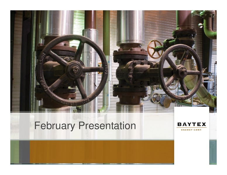 Investor Presentation – Baytex Energy Corp. – slide 1