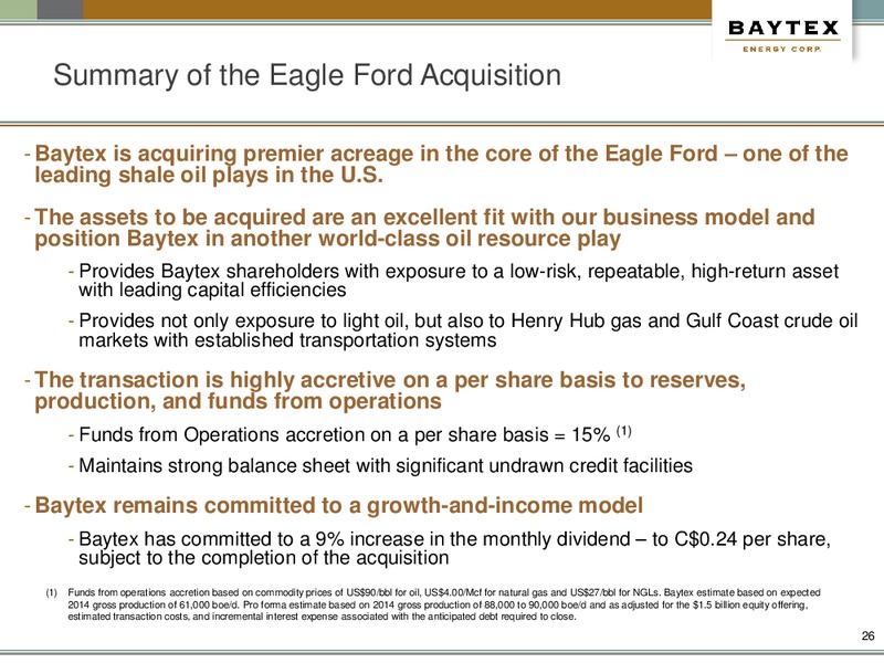 May Presentation – Baytex Energy Corp. – slide 23