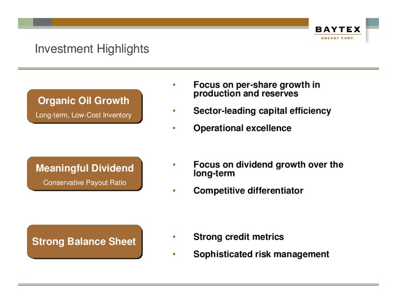NOVEMBER PRESENTATION – Baytex Energy Corp. – slide 3