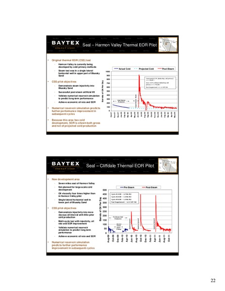 Corporate Presentation December 2011 – Baytex Energy Corp. – slide 21