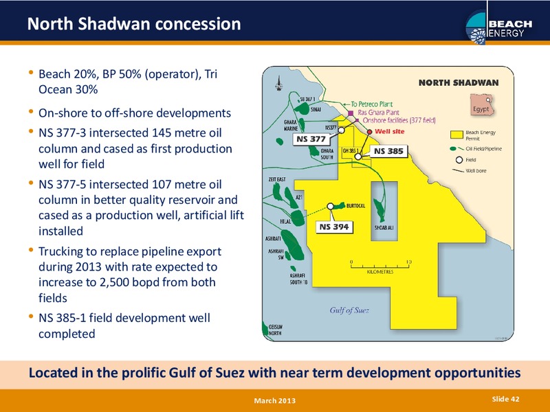MARCH 2013 INVESTOR PRESENTATION – Beach Energy Limited – slide 41