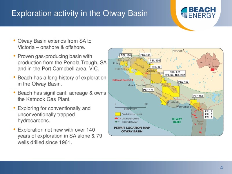 SELGA PUBLIC INFORMATION SESSION – Beach Energy Limited – slide 4