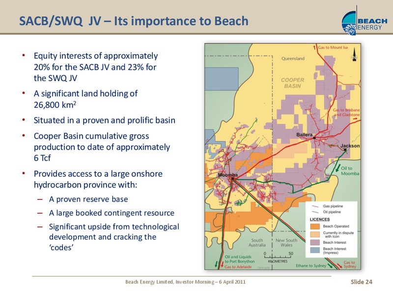 APRIL 2011 INVESTOR PRESENTATION – Beach Energy Limited – slide 23