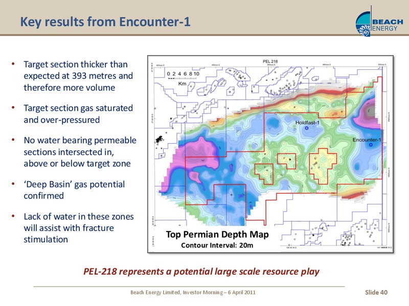 APRIL 2011 INVESTOR PRESENTATION – Beach Energy Limited – slide 39