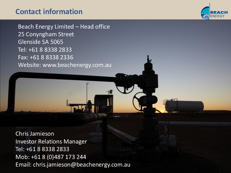 APRIL 2011 INVESTOR PRESENTATION – Beach Energy Limited – slide 67