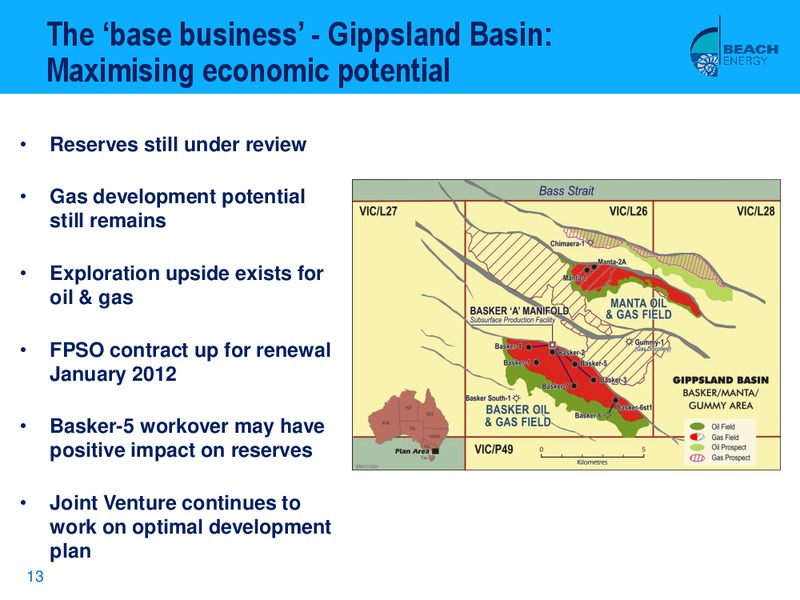 WILSON HTM ENERGY CONFERENCE – Beach Energy Limited – slide 12