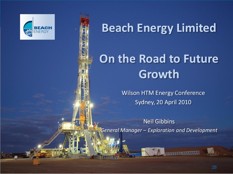 WILSON HTM ENERGY CONFERENCE – Beach Energy Limited – slide 27