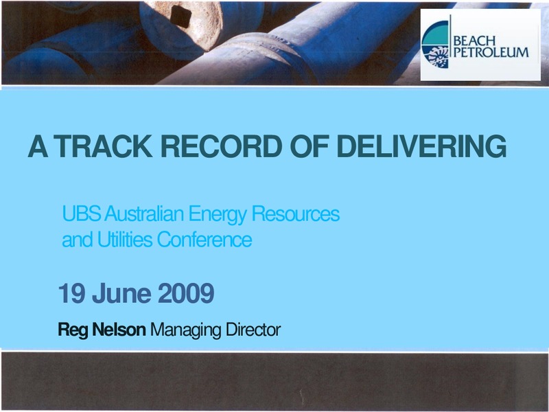 UBS AUSTRALIAN ENERGY RESOURCES AND UTILITIES CONFERENCE – Beach Energy Limited – slide 22