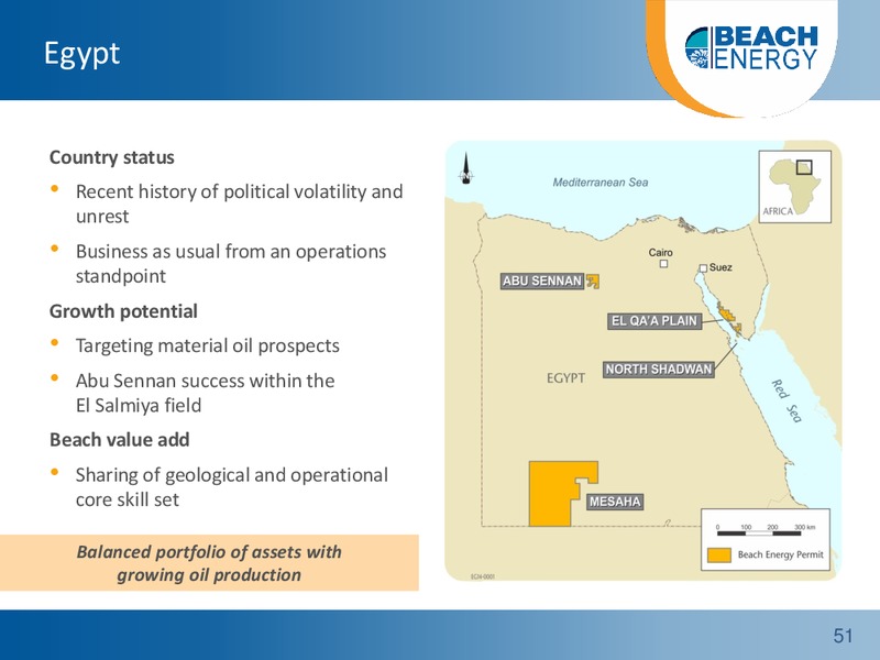 NON DEAL ROADSHOW – Beach Energy Limited – slide 50