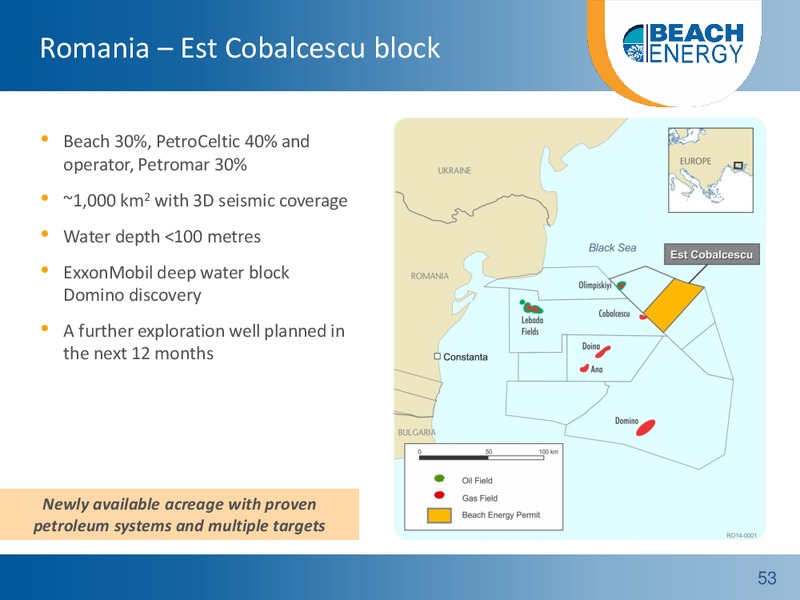 NON DEAL ROADSHOW – Beach Energy Limited – slide 52