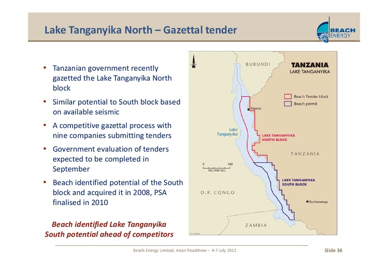 JULY 2011 CORPORATE PRESENTATION – Beach Energy Limited – slide 35
