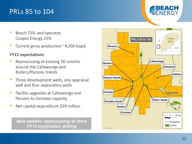 FY14 Full Year Results Roadshow – Beach Energy Limited – slide 22
