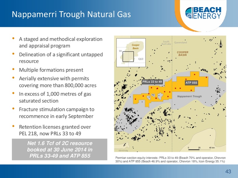 FY14 Full Year Results Roadshow – Beach Energy Limited – slide 42