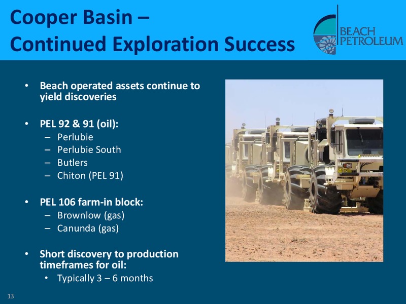 GOOD OIL CONFERENCE – Beach Energy Limited – slide 12