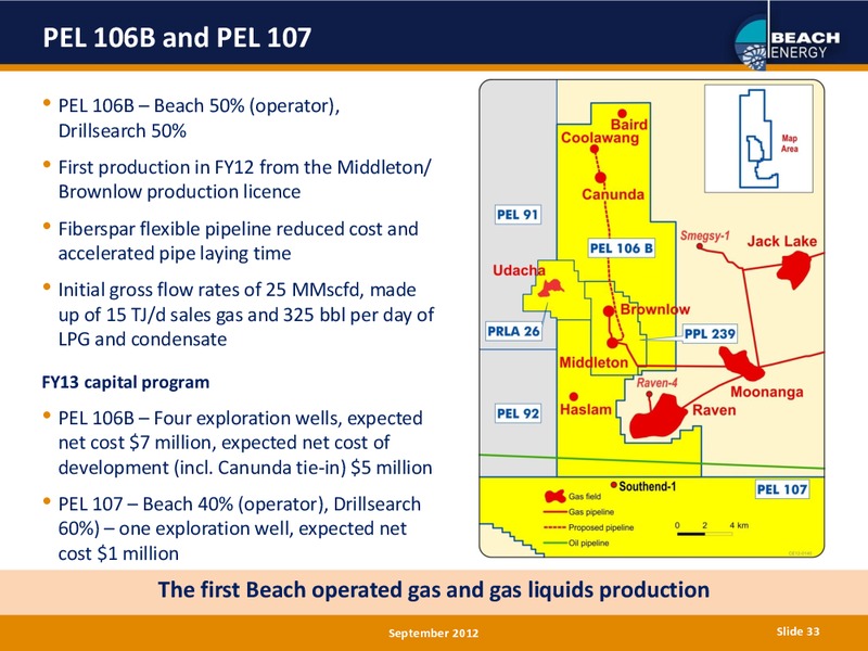 SEPTEMBER 2012 INVESTOR PRESENTATION – Beach Energy Limited – slide 32