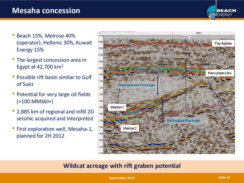 SEPTEMBER 2012 INVESTOR PRESENTATION – Beach Energy Limited – slide 40