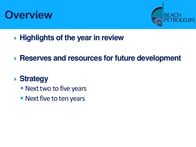 NOVEMBER 2009 ANNUAL GENERAL MEETING – Beach Energy Limited – slide 16