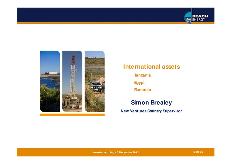DECEMBER 2012 INVESTOR PRESENTATION – Beach Energy Limited – slide 35