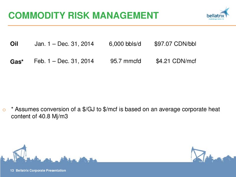 CORPORATE PRESENTATION – Bellatrix Exploration Ltd. – slide 13
