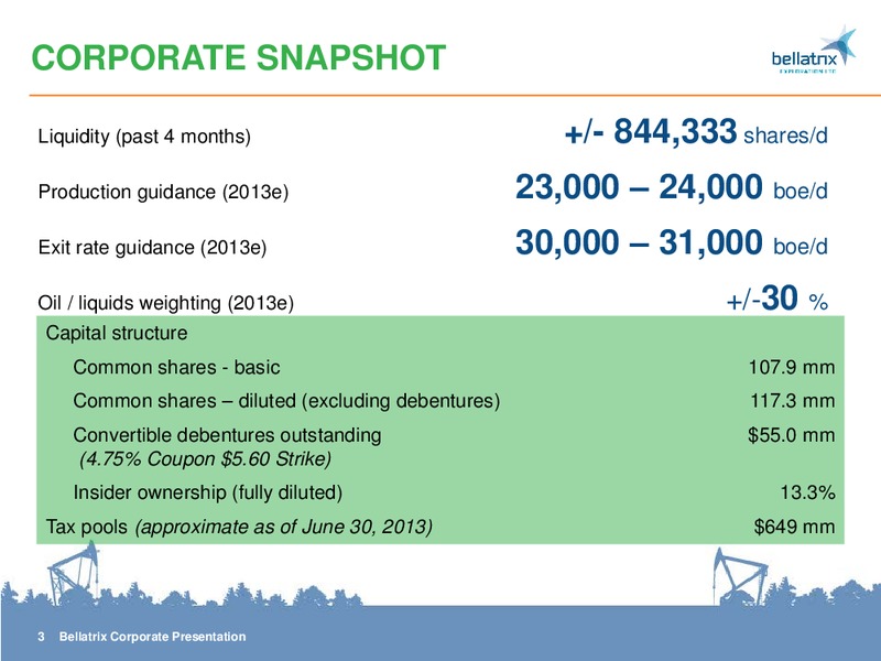 ENERCOM OIL & GAS CONFERENCE – Bellatrix Exploration Ltd. – slide 3