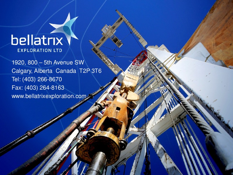 CORPORATE PRESENTATION – Bellatrix Exploration Ltd. – slide 34