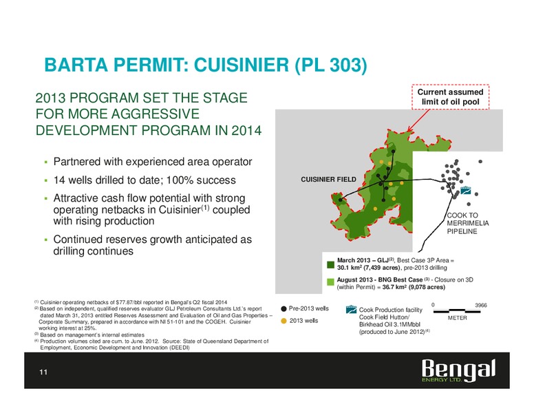 INVESTOR PRESENTATION – Bengal Energy Ltd – slide 11