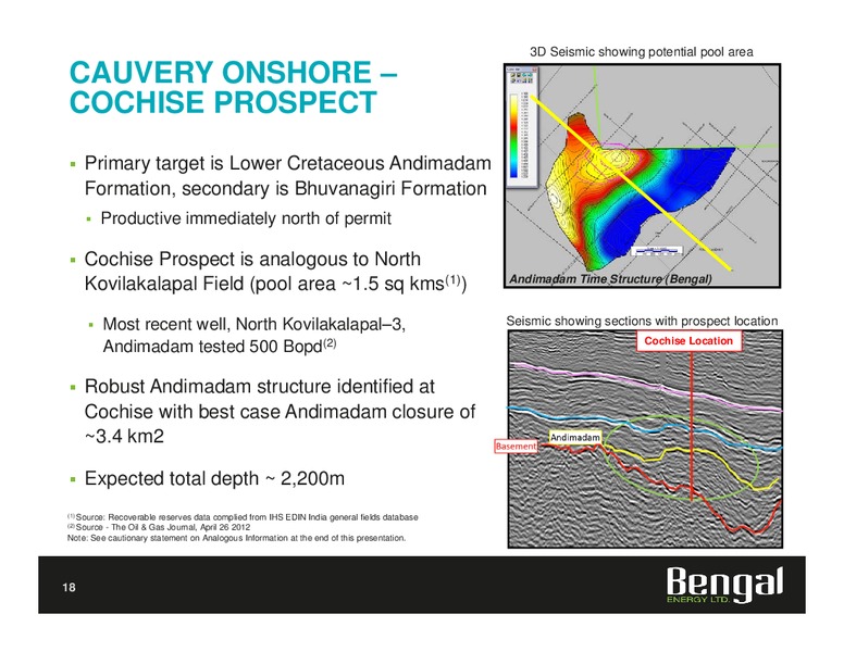 Investor Presentation – Bengal Energy Ltd – slide 18