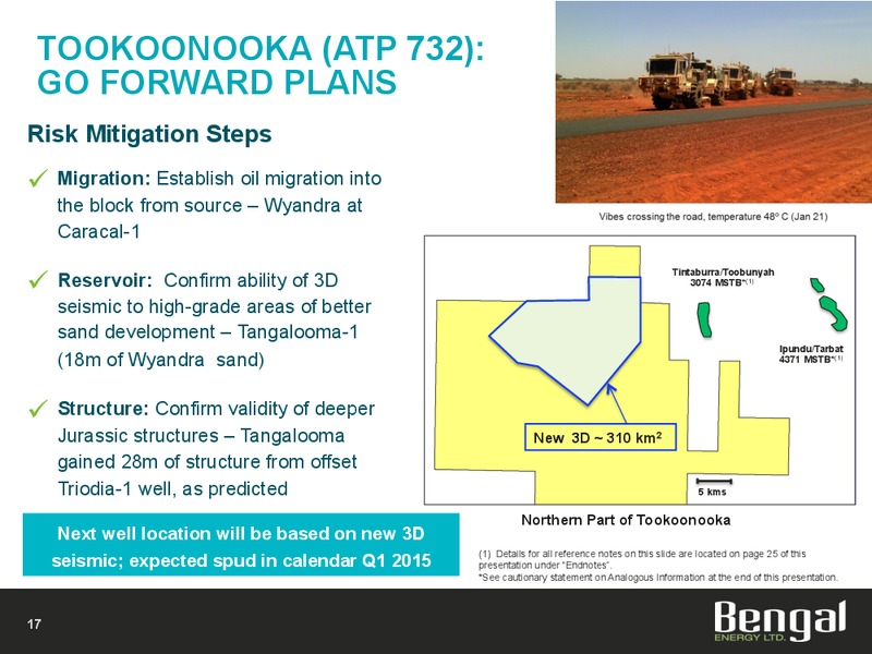 Investor Presentation – Bengal Energy Ltd – slide 16