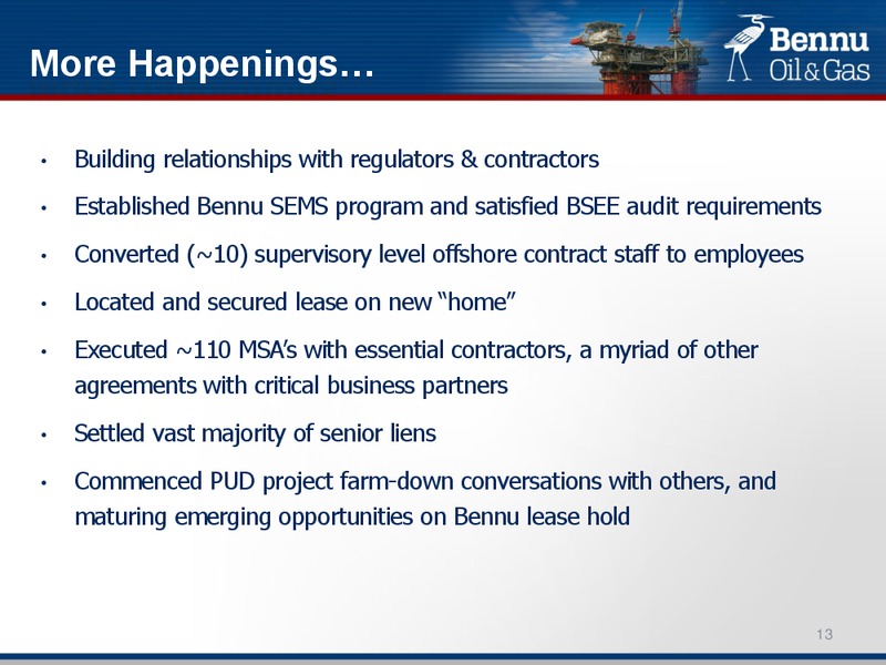 2014 GLOBAL CREDIT PRODUCTS CONFERENCE – Bennu Oil and Gas Llc – slide 12