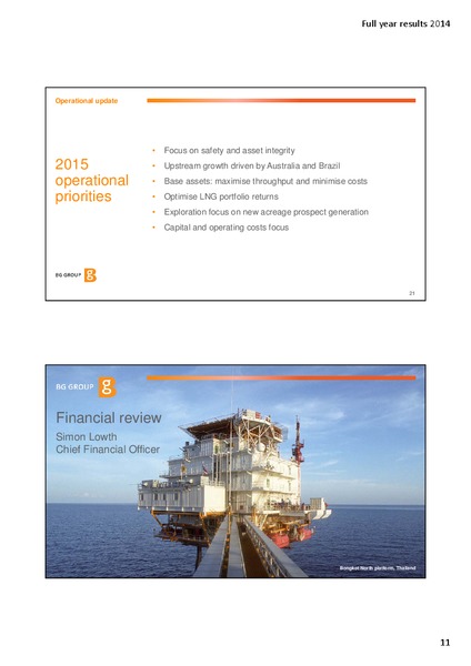 2014 Full Year Results – BG Group – slide 10