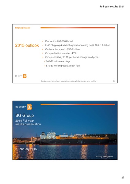 2014 Full Year Results – BG Group – slide 16